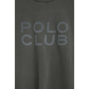 Camiseta Tarak gris oscuro con logo Polo Club