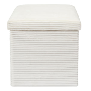 Coffre Pouf Pliable Cotele Scott Beige