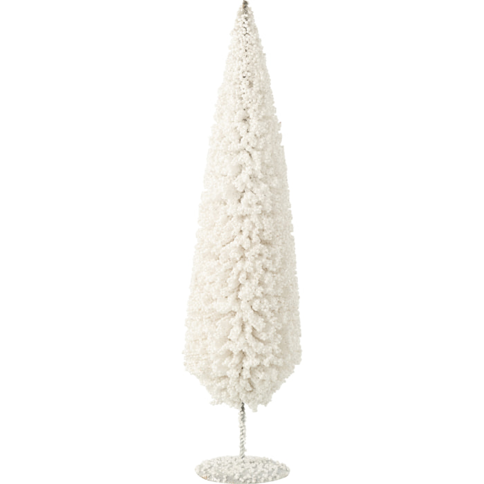 J-Line décoration sapin De Noël - plastique - blanc - large