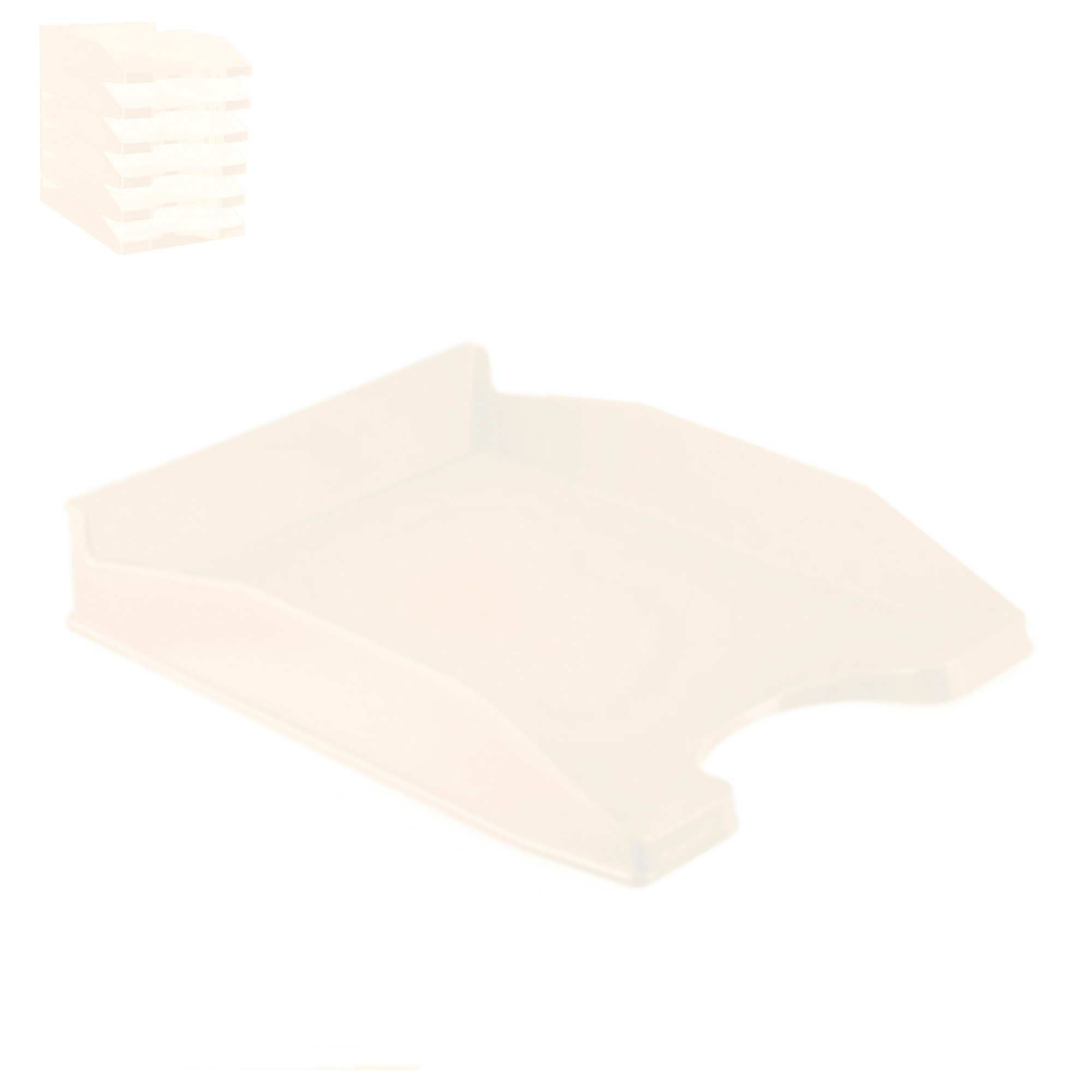 PACK 6 Uds. VASSOIO UFFICIO GRIGIO TRASPARENTE