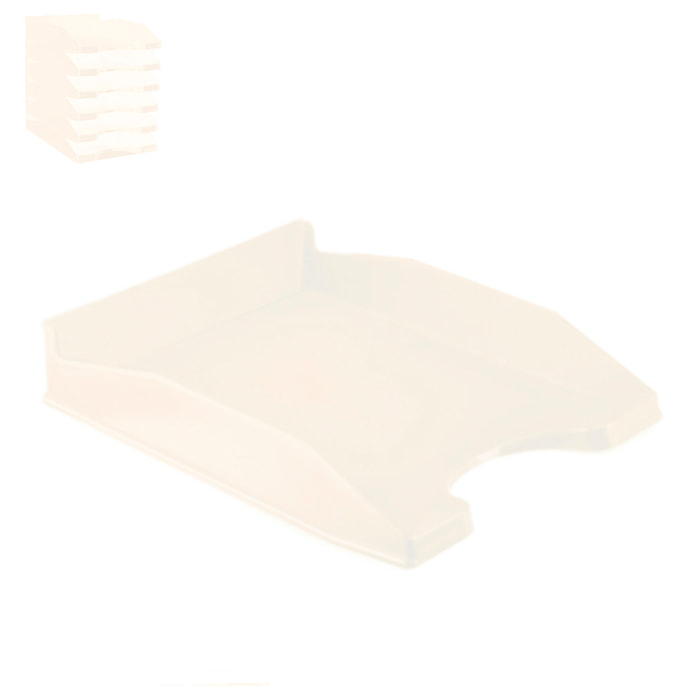 PACK 6 Uds. VASSOIO UFFICIO GRIGIO TRASPARENTE