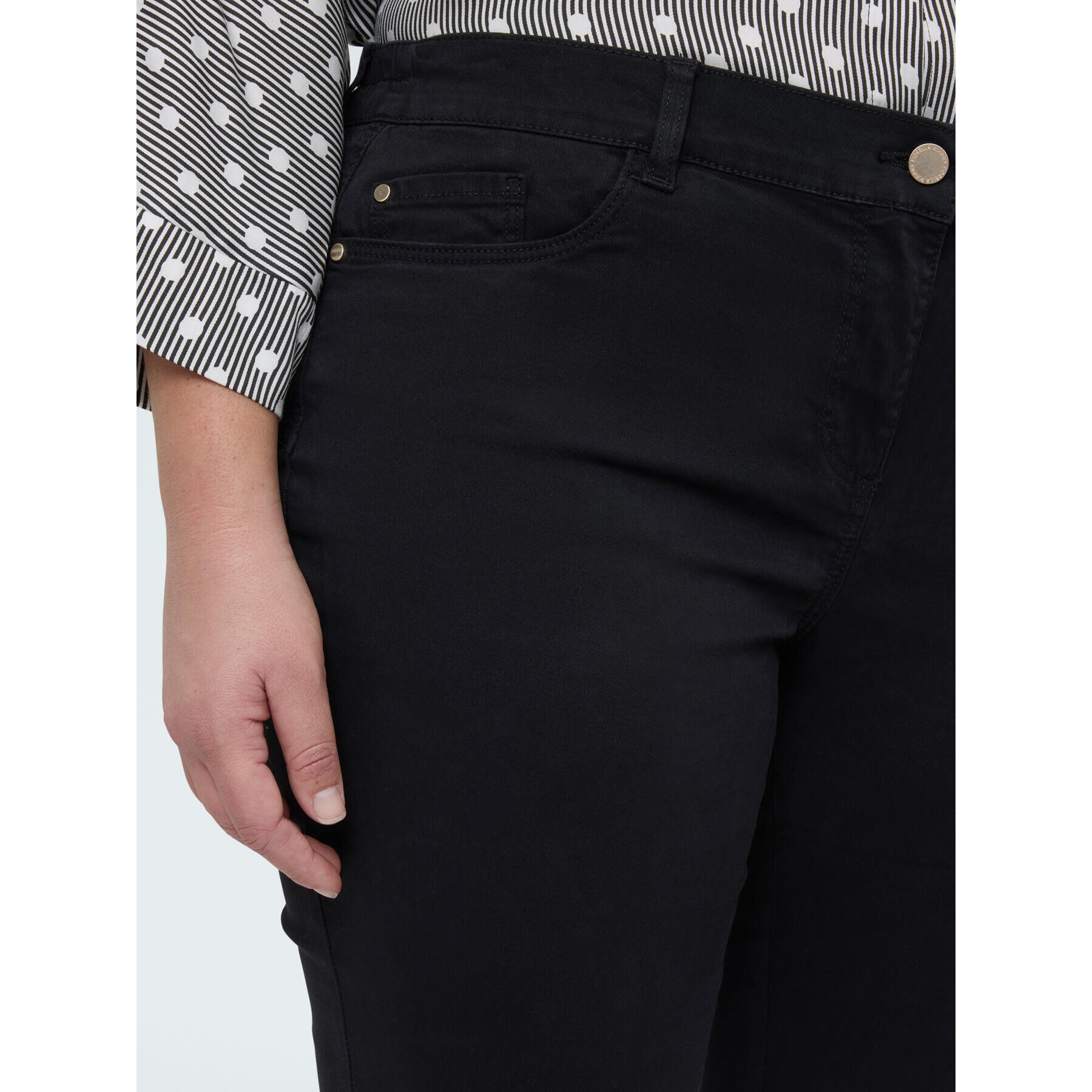Fiorella Rubino - Pantaloni Kick Flare flare in cotone - Nero