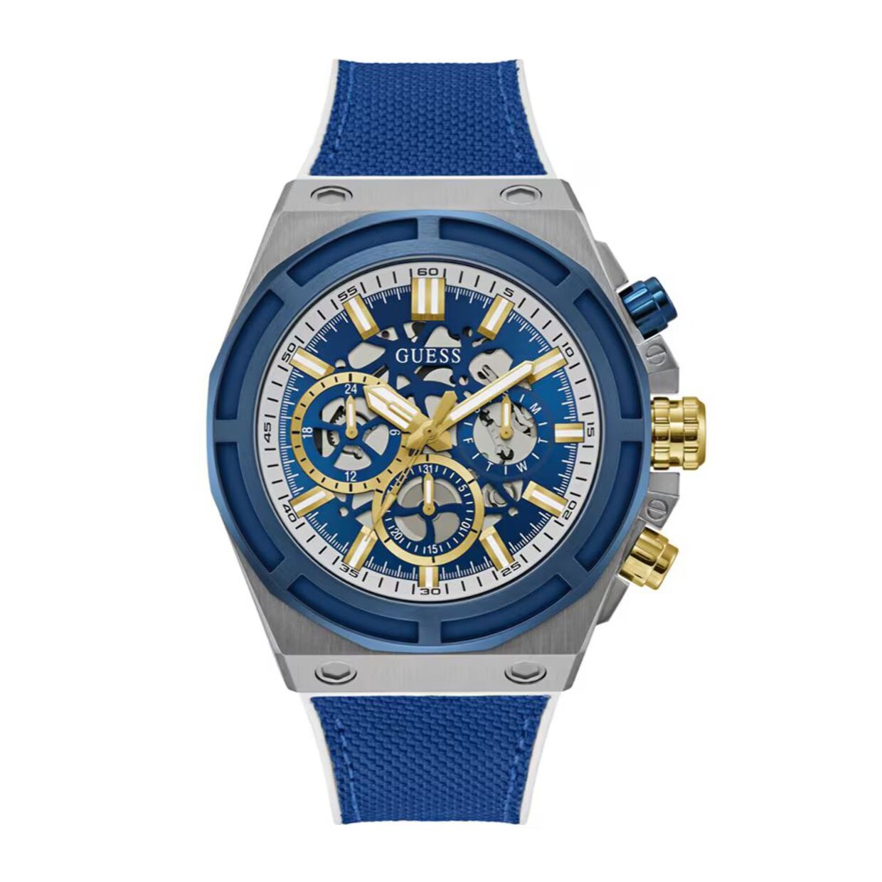 Reloj Guess GW0713G1 Hombre Analogico Cuarzo con Correa de Silicona