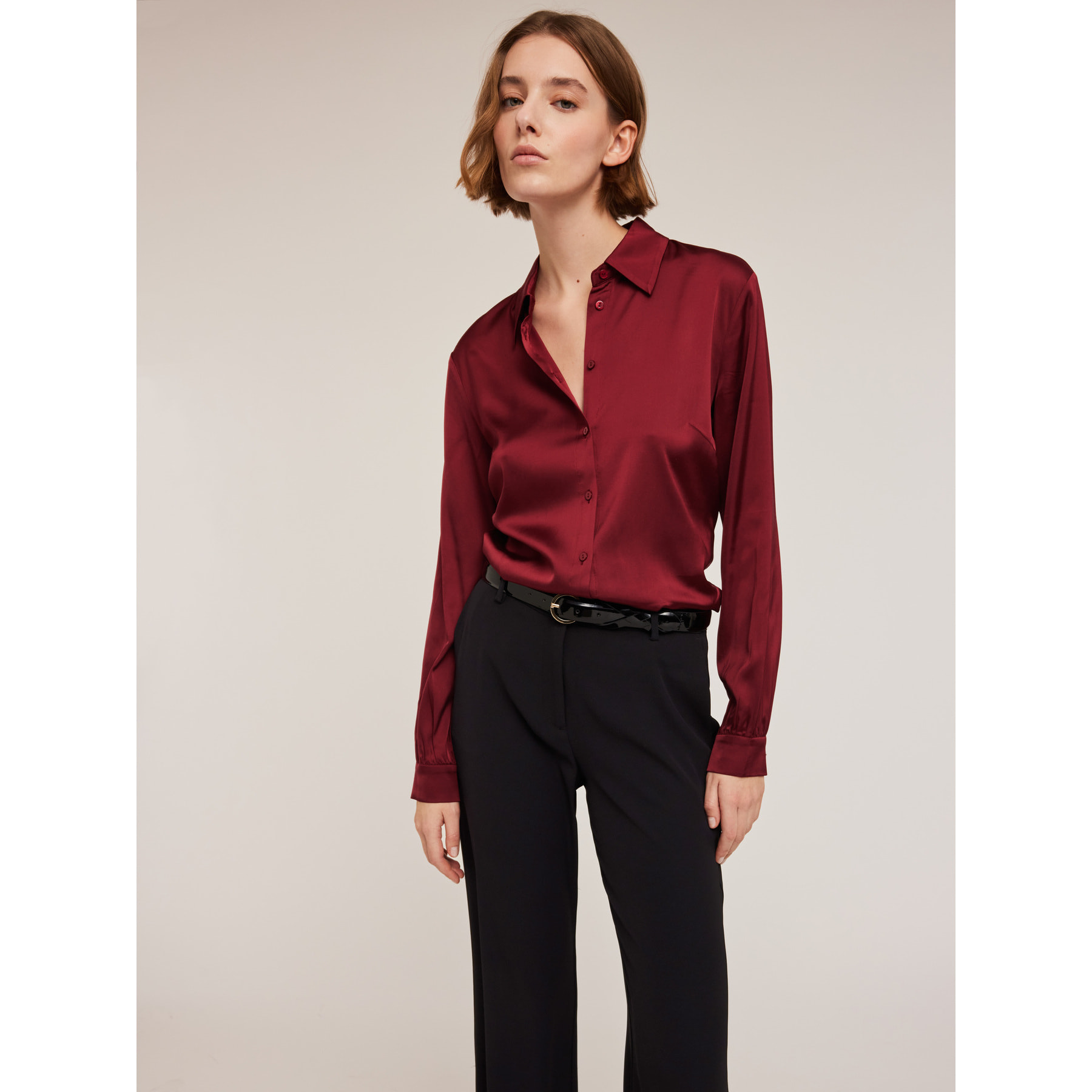Motivi - Camicia satin - Bordeaux