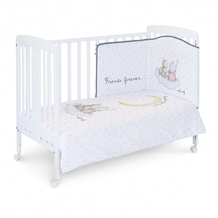 SET NORD+PROT 100% COT BORD RABBIT & MOON