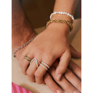 Anillo V Scarlett Baño Oro