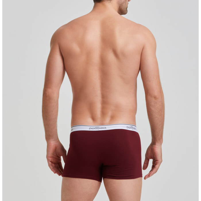 Boxer cotone con elastico a vista logato