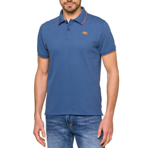 Polo Hot Buttered Mareeba con righine blu