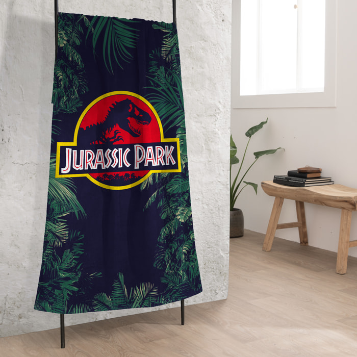 Serviette de bain et de plage imprimée 100% coton, JURASSIC WORLD LEGACY