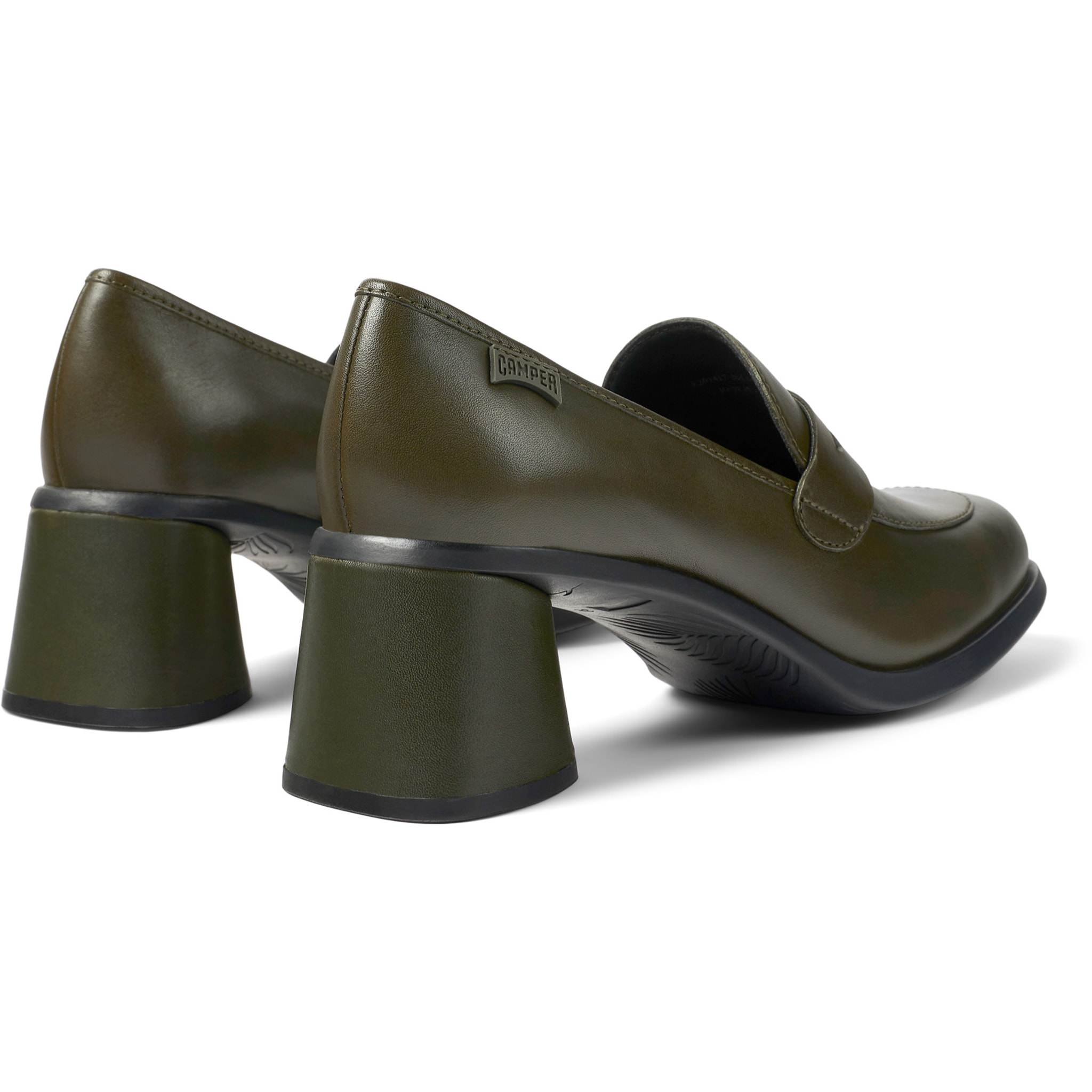 Mules - CAMPER Kiara - Verde - Cuero liso