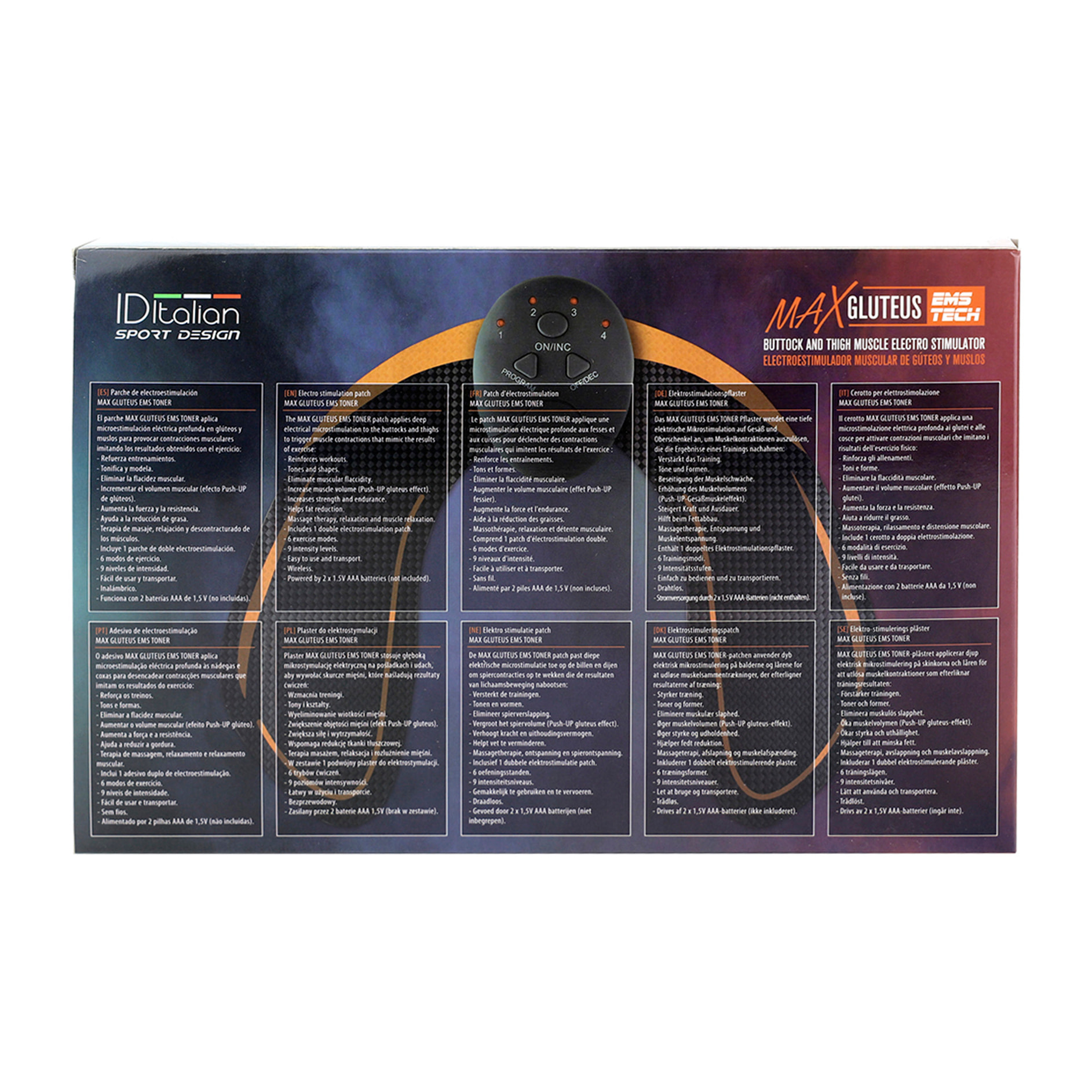 Patch d'lectrostimulation max gluteus ems toner