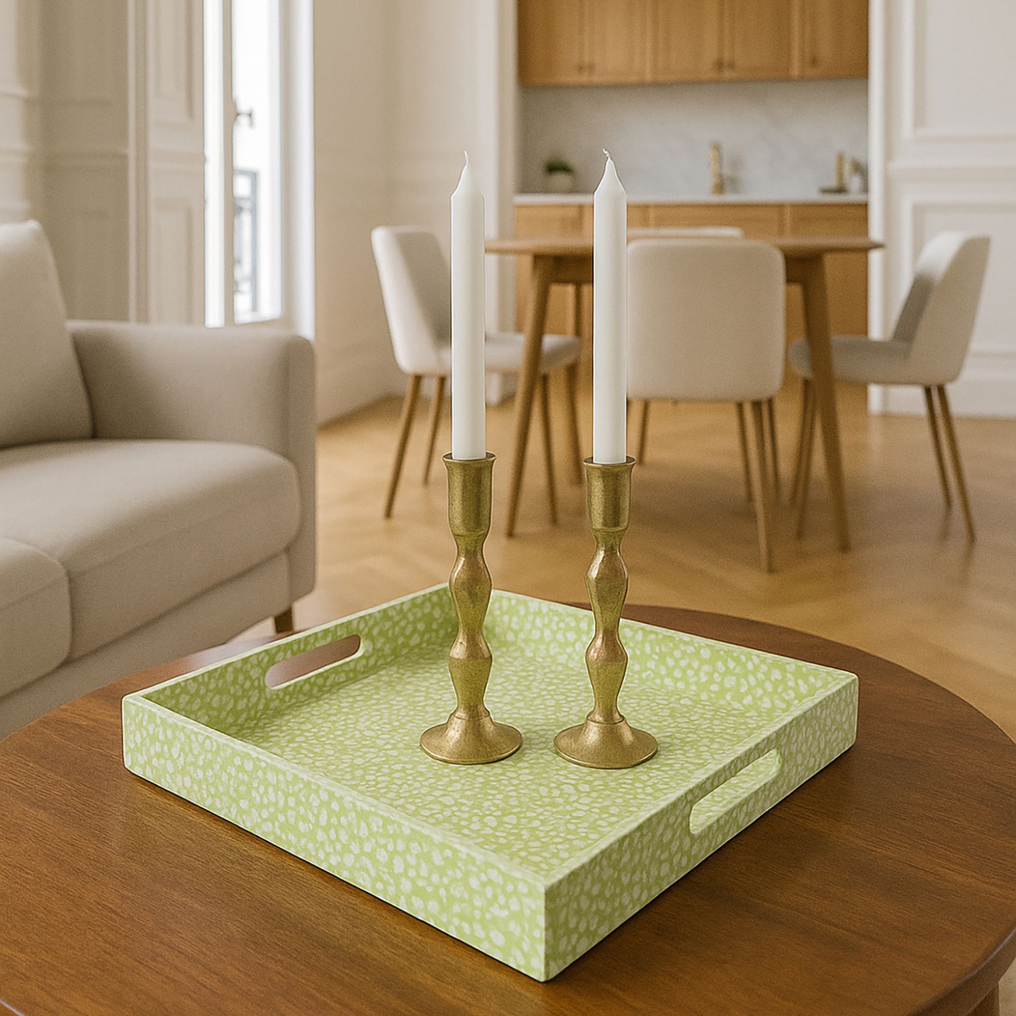 Plateau en coquilles d'œuf vert  TULUM