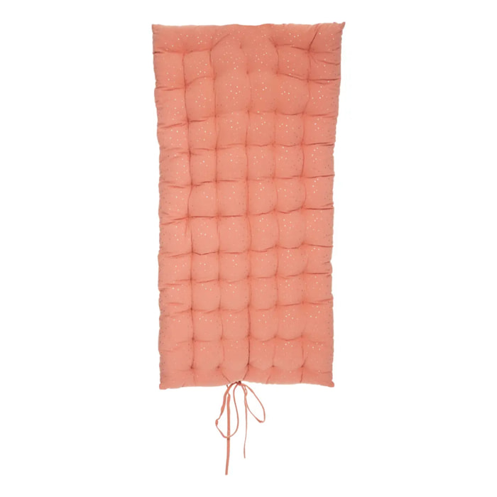 Matelas de sol enfant "Berlingot" rose terracotta 60x120cm