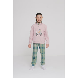 Pigiama bambina/o yuppie in pile con collo tre bottoni Noidinotte