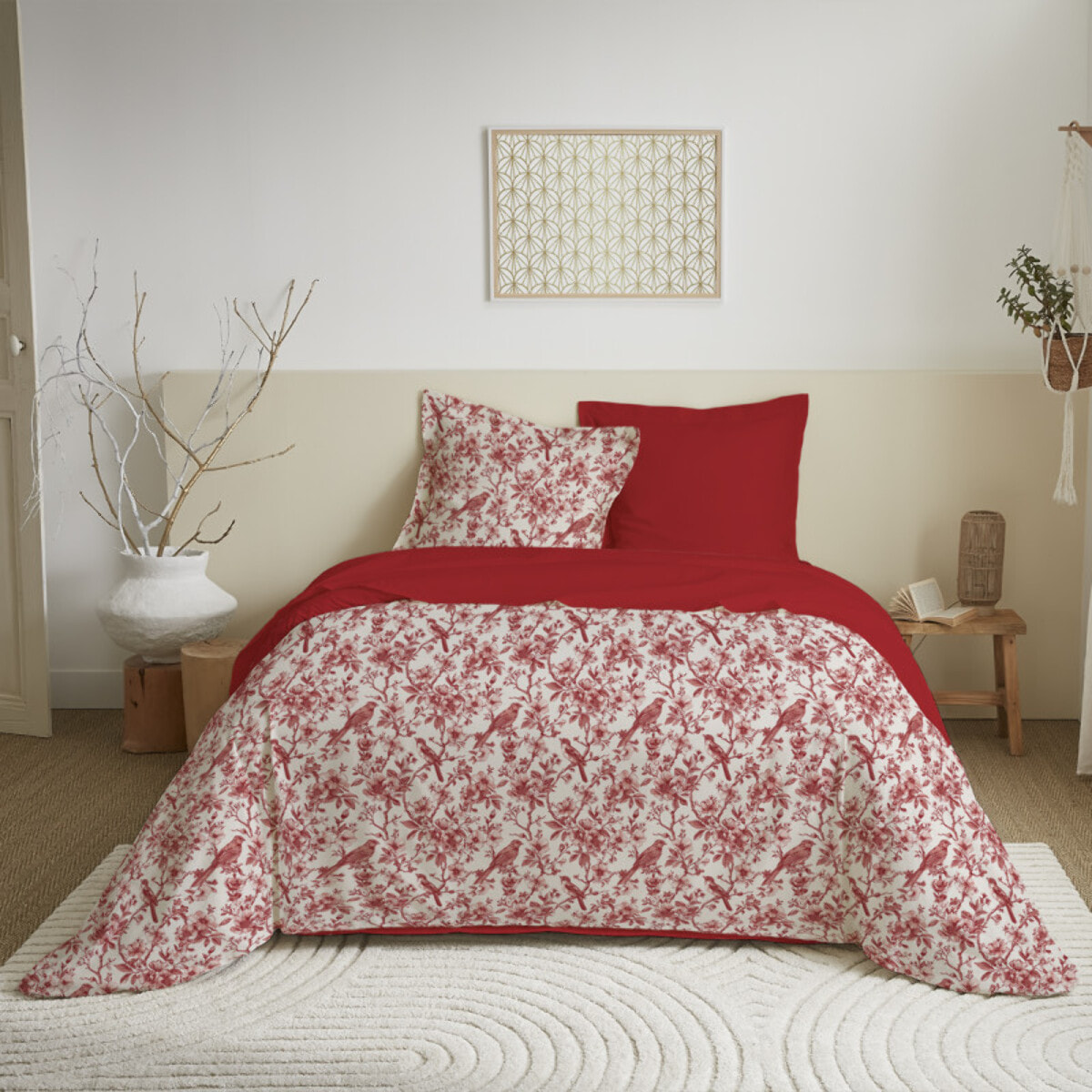 Parure de draps 4 pièces vanessa pour lit 160 x 200 cm grande largeur louise bleu