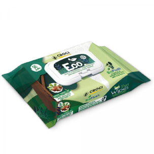 Eco PetWipes Salviette per Cani e Gatti Umidificate - Mandorla e Burro di Karitè (Formato 30 wipes)