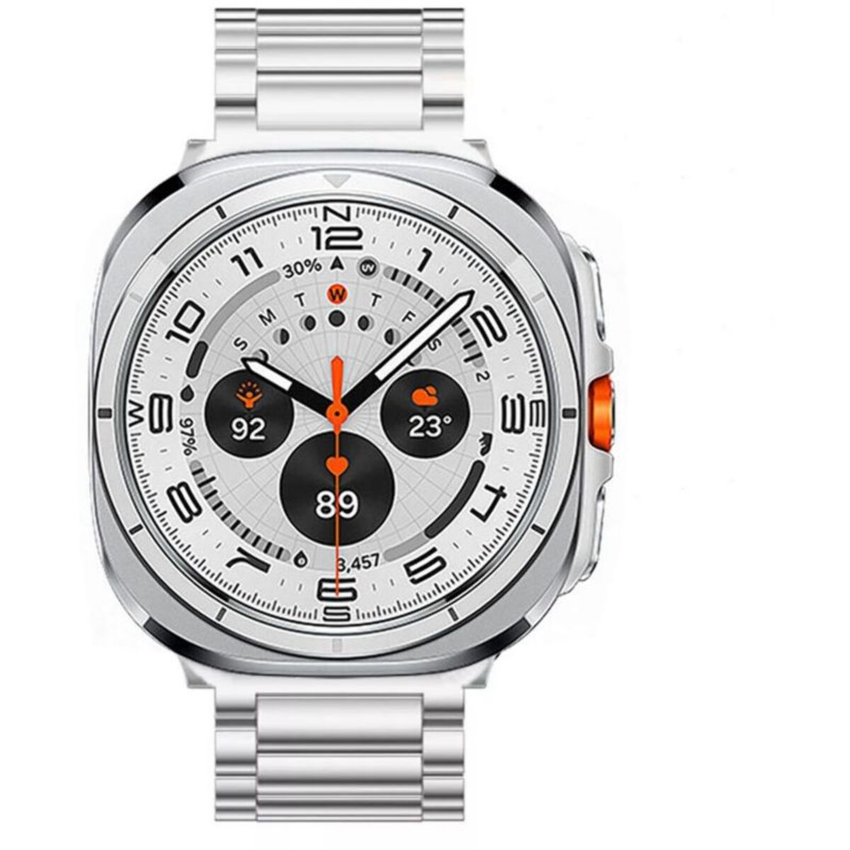 Bracelet IBROZ Galaxy Watch Ultra 47 mm acier silver