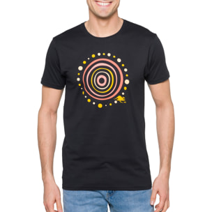 T-shirt in cotone 150 gr Aboriginal Hot Buttered Nero.