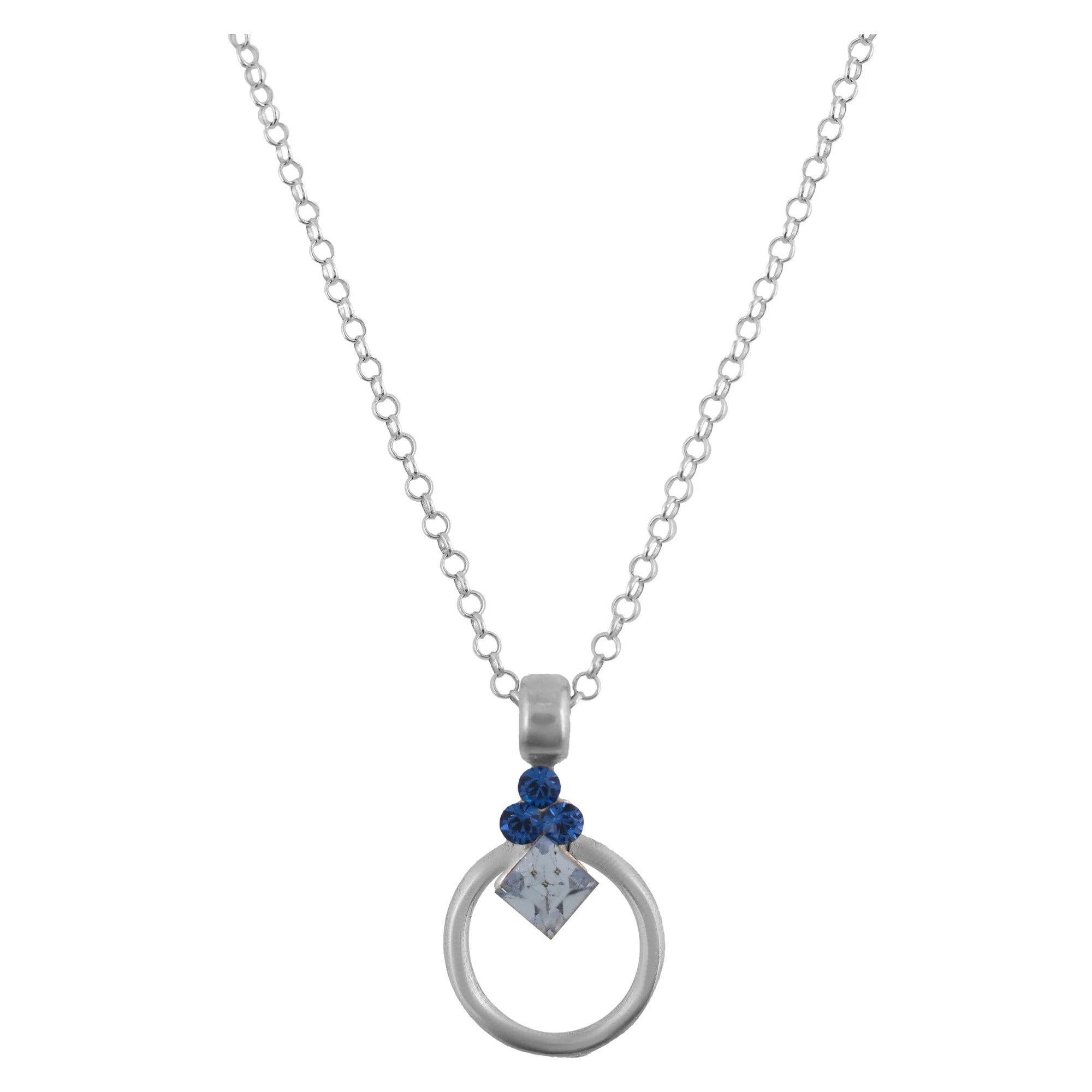 Gargantilla plata de ley Clow azul Swarovski