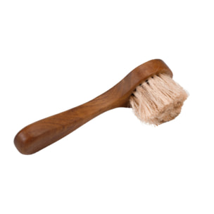 Brosse à cirer avec poignée en crin de vache et bois de teck - CODY