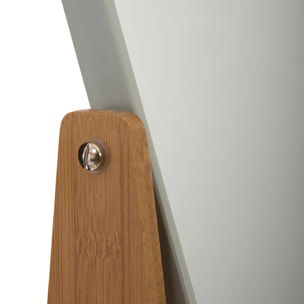 Miroir 16x22cm bambou "Naturéo" blanc
