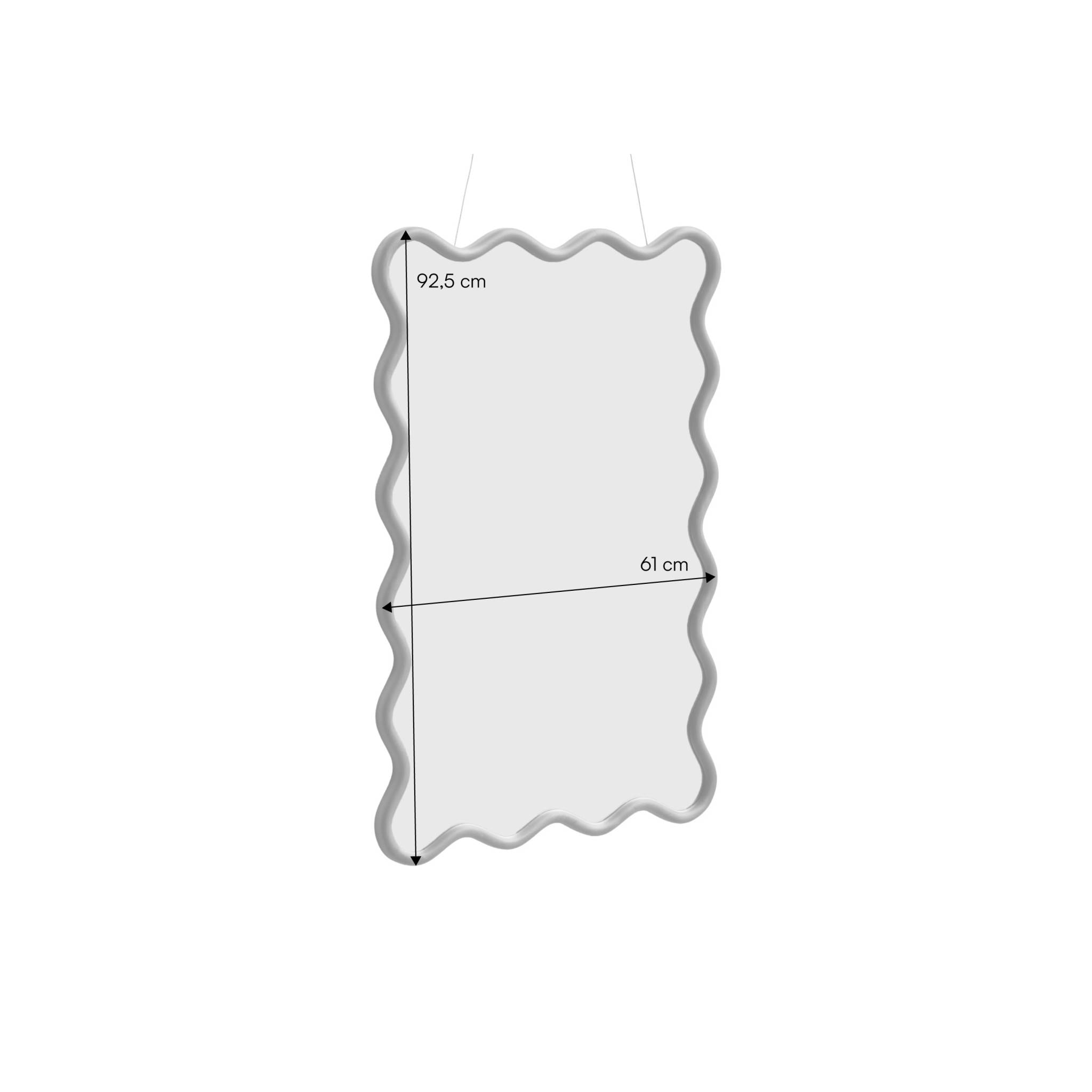 Miroir organique bois d'hévéa 92,5cm RUBY