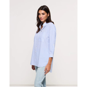 Camisa Manga Larga Azul - Brosabeat