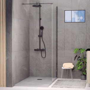 Paroi de douche Royal Noir 80cm