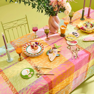 Set pur coton enduit motif jacquard Mille sources berlingot