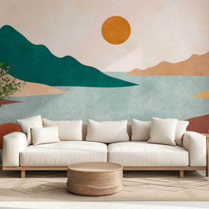 Papier peint panoramique paysage fjord Intissé