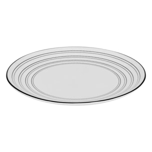 Service de table Lunova 18 pièce(s) blanc D26,6xH2,6cm