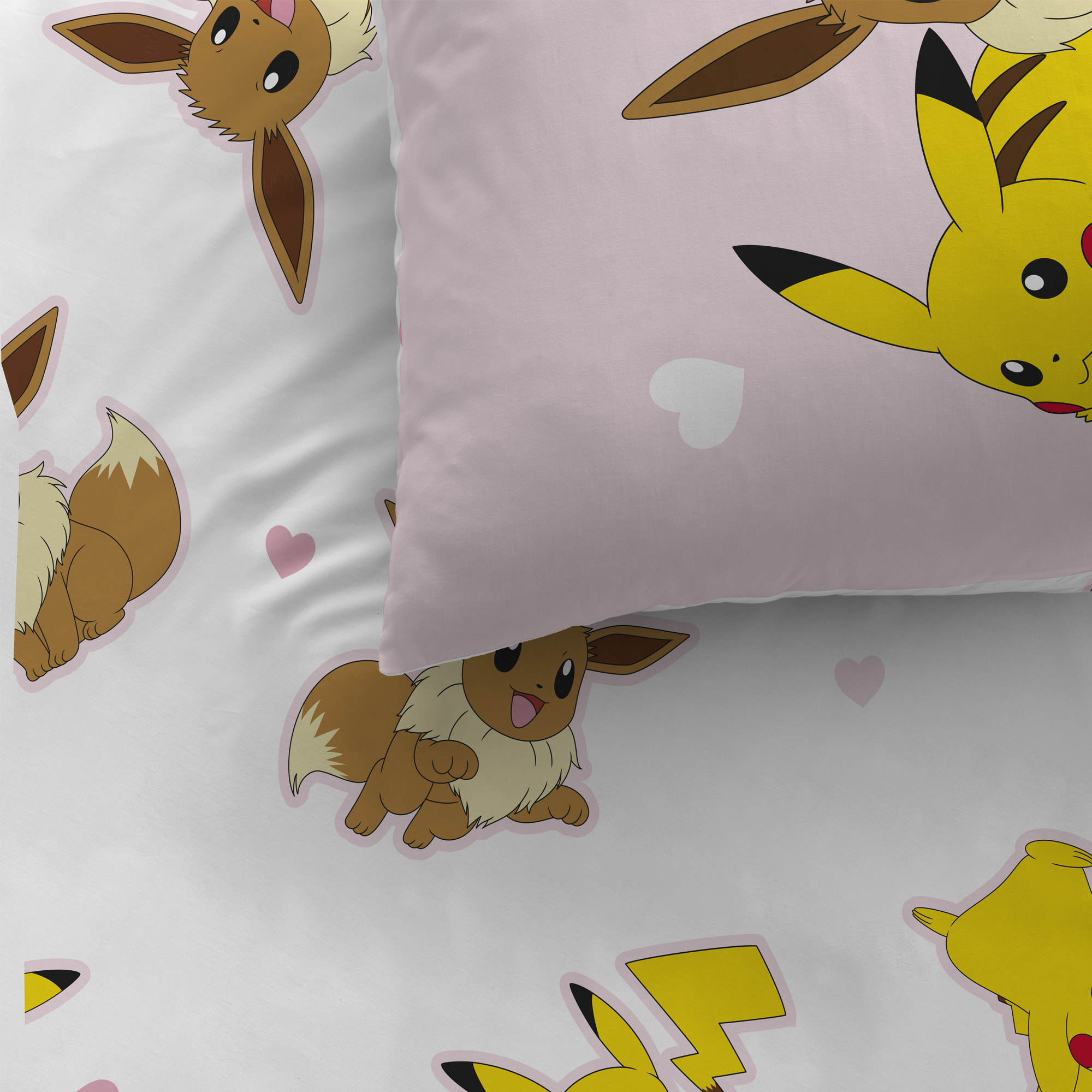 Parure de lit imprimée 100% coton, POKEMON EVOLI