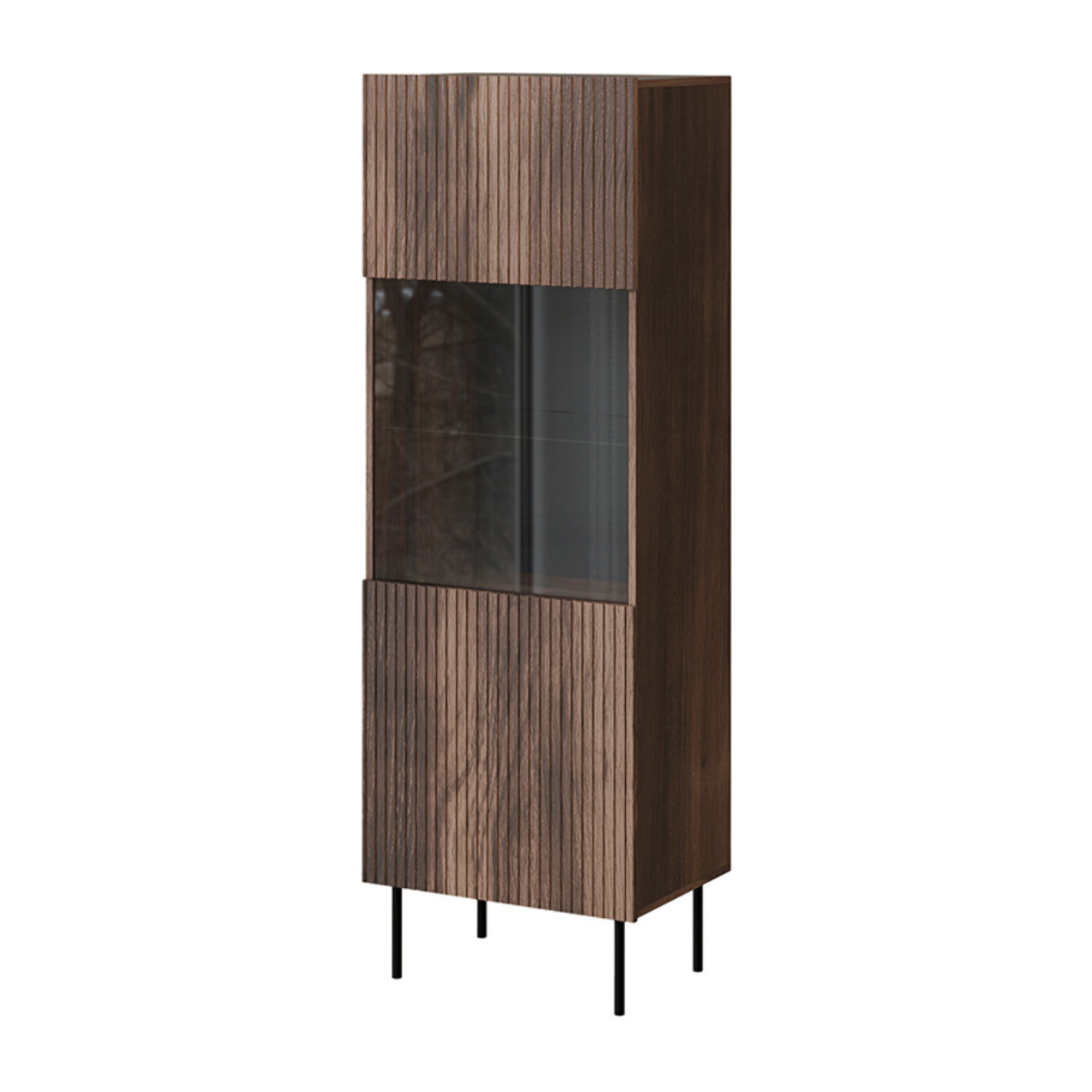 Franco - vitrine - effet bois - 1 porte - 183 cm - Bois
