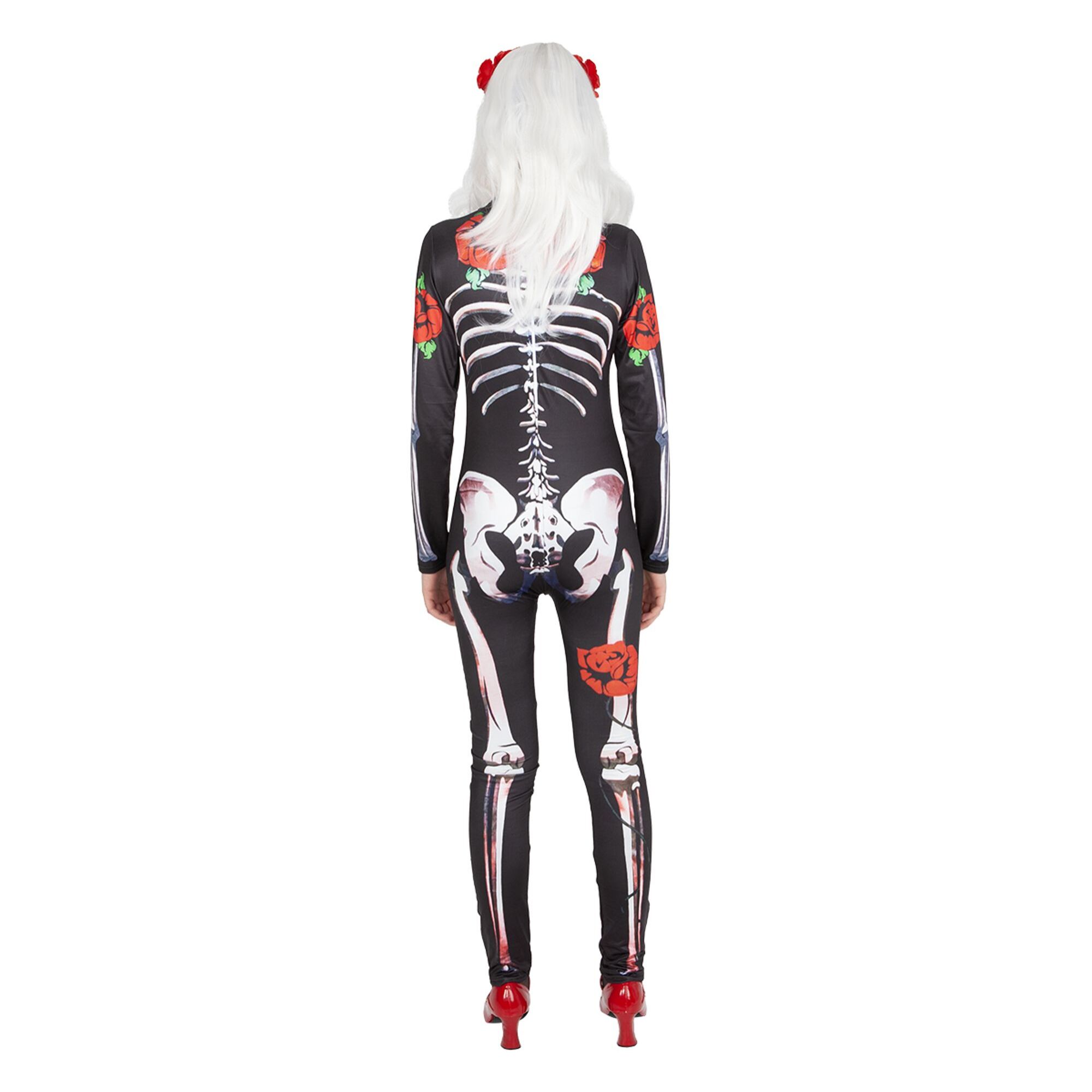 DISFRAZ SKELITA CATRINA ROSAS AD