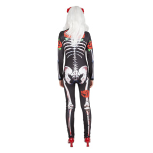 DISFRAZ SKELITA CATRINA ROSAS AD