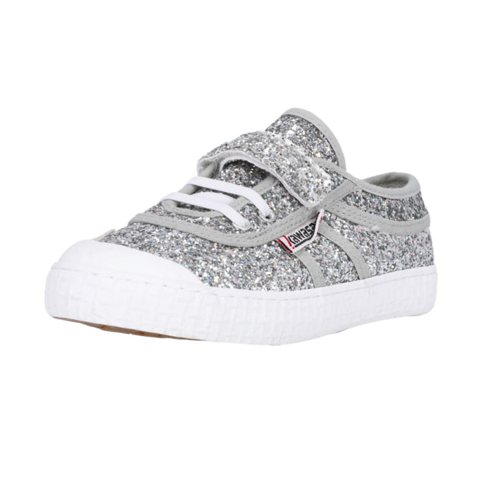 Zapatillas Sneaker para Niño/Niña - KAWASAKI Glitter Kids Shoe W/Elastic K202586-ES 8889 Silver