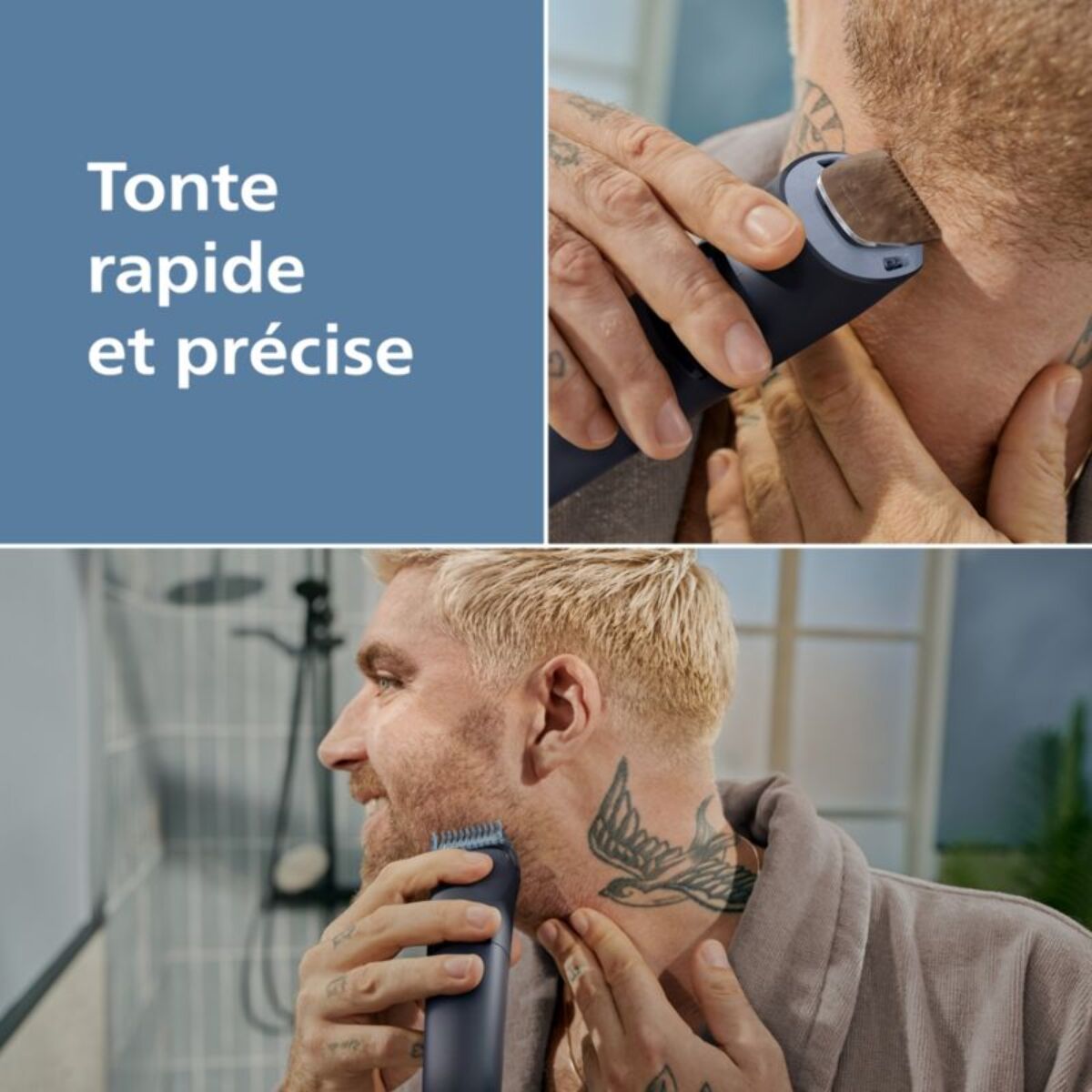 Tondeuse barbe PHILIPS BT3665/15 Series 3000, 40 hauteurs de coupe, précision 0,5 mm, autonomie 80 mn