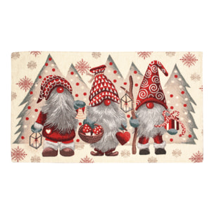 Tappeto Ingresso Arredo Natalizio Gnomi Classici