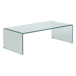Table basse "Lenia" transparent 110x55x38cm