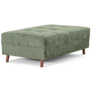 Rune - pouf en velours texturé - Vert sauge