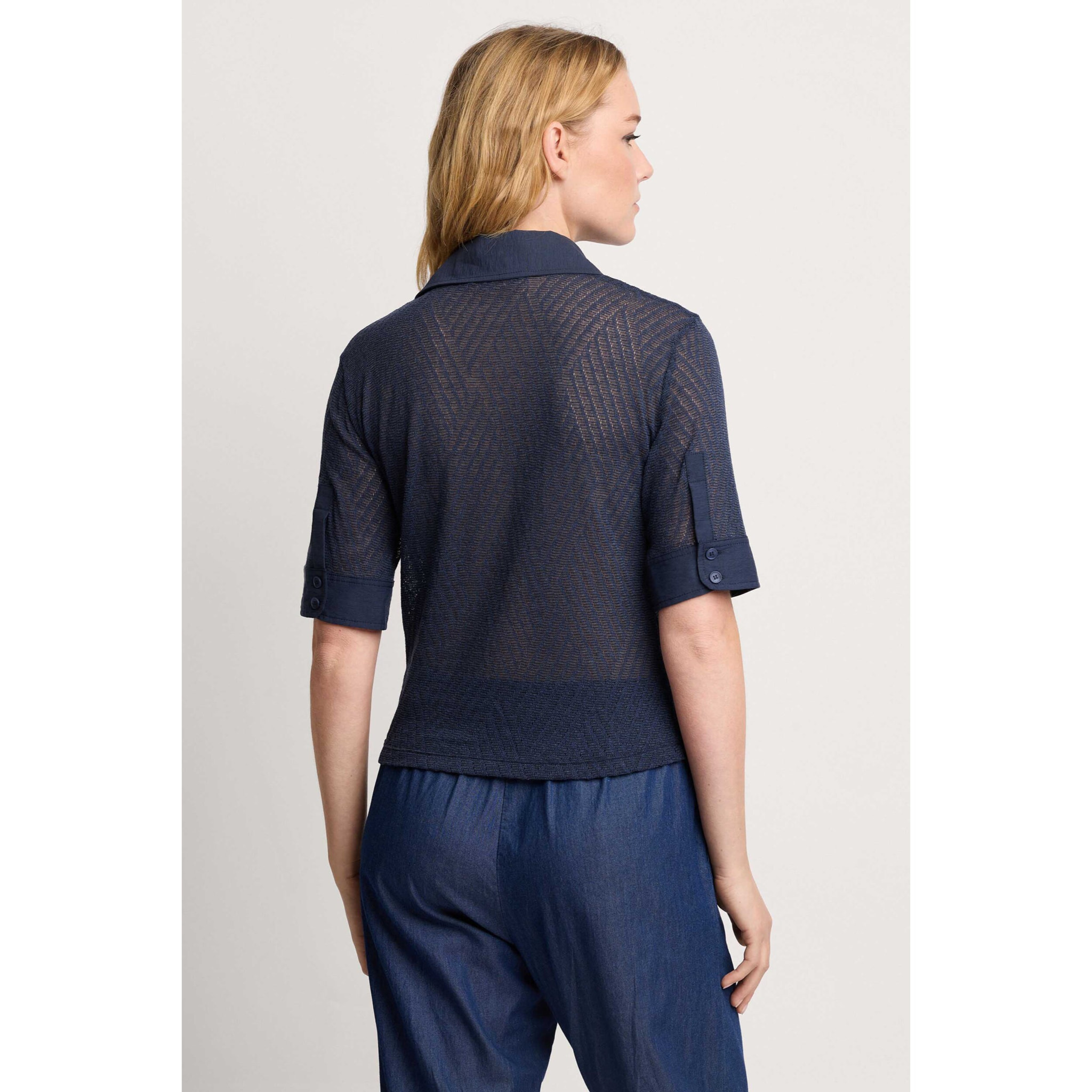 Kocca - Blusa con colletto a vela Donna, Tinta unita, Colletto di camicia