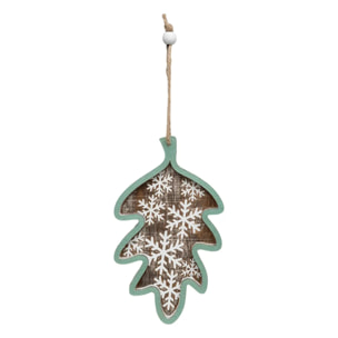 Décoration "Feuilles Flocons" x2 11cm