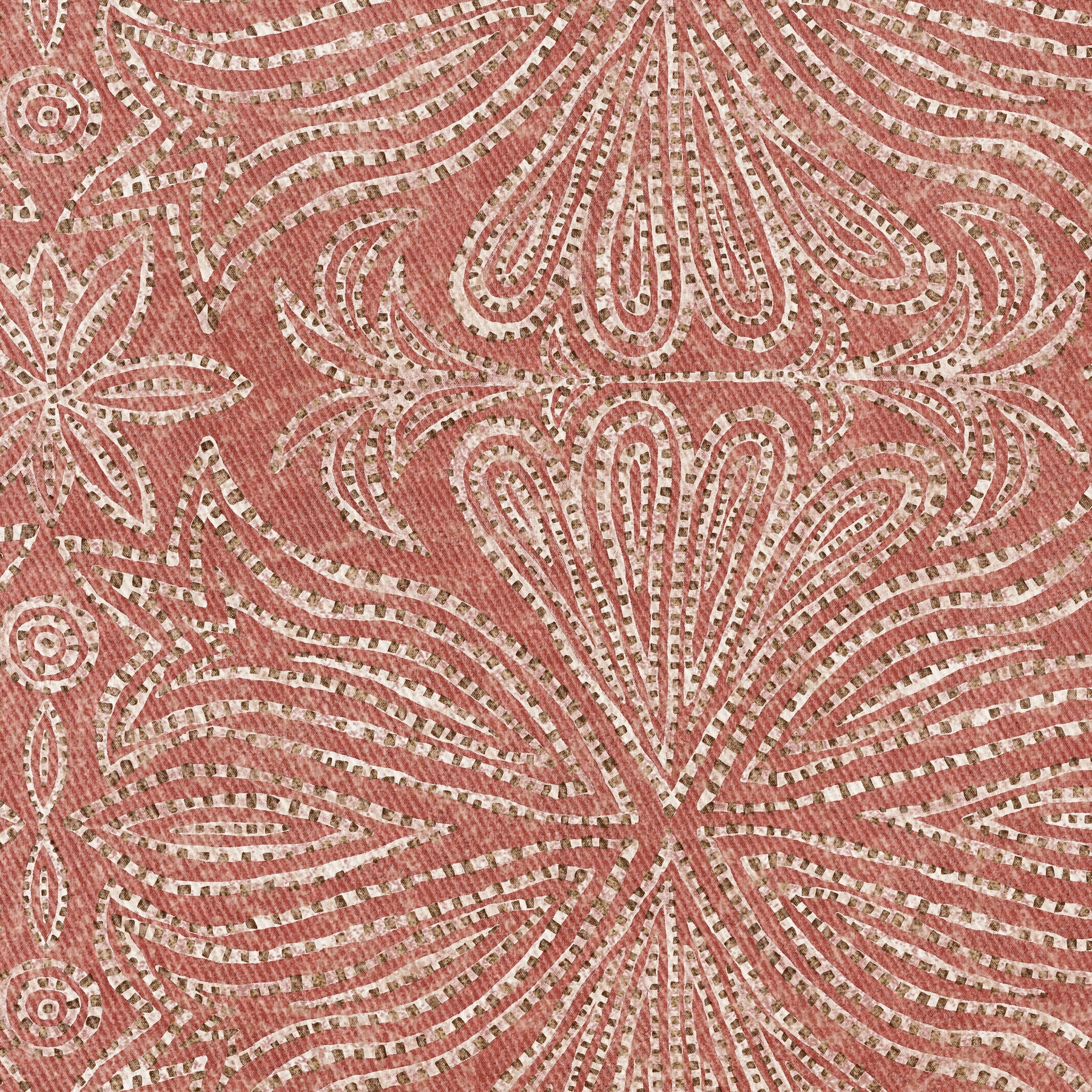 Mantel estampado antimanchas NIKOL TERRACOTA