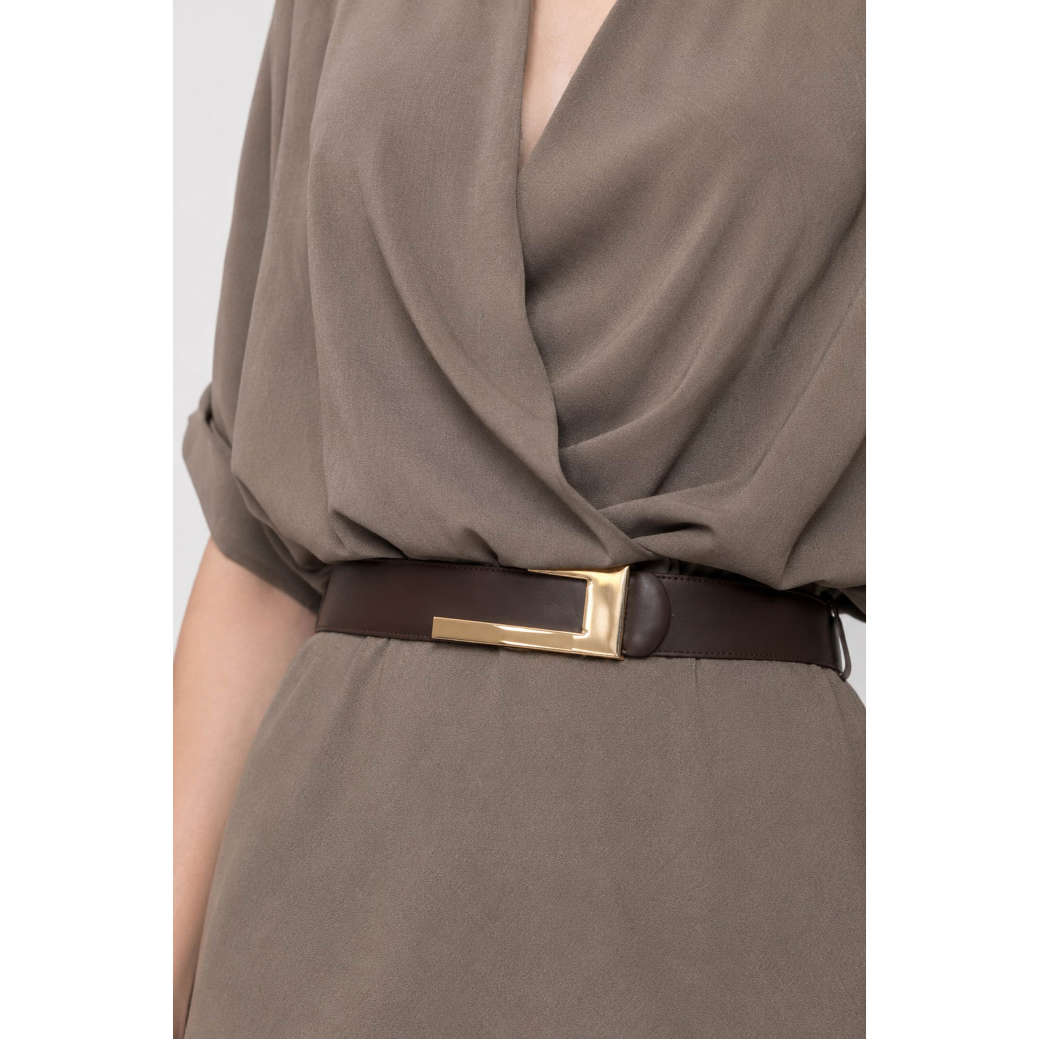 Kocca - Abito da donna a portafoglio con scollo a V e cintura Donna