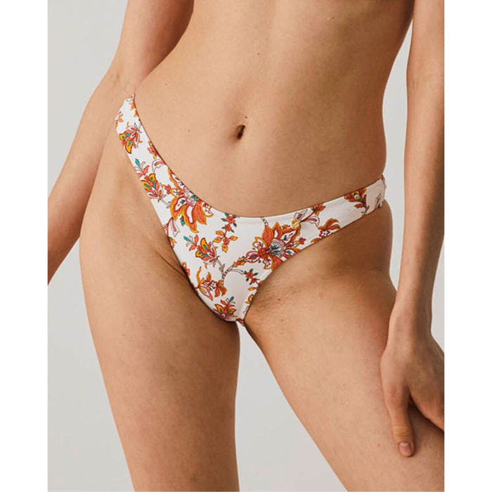 Braga de bikini en forma de V con estampado floral