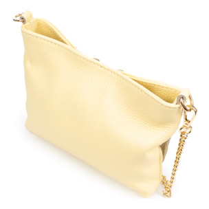 Bedulita Bolso bandolera Mujer. Piel auténtica Dollaro con flecos y detalles metálicos.