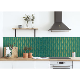 Stickers adhesivos de CERAMIKO - Art-decó in green and gold 1 100x100