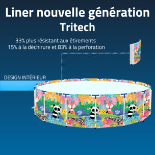 Bestway Piscine hors sol - Ronde - Steel Pro - Motif panda - 274 x 66 cm