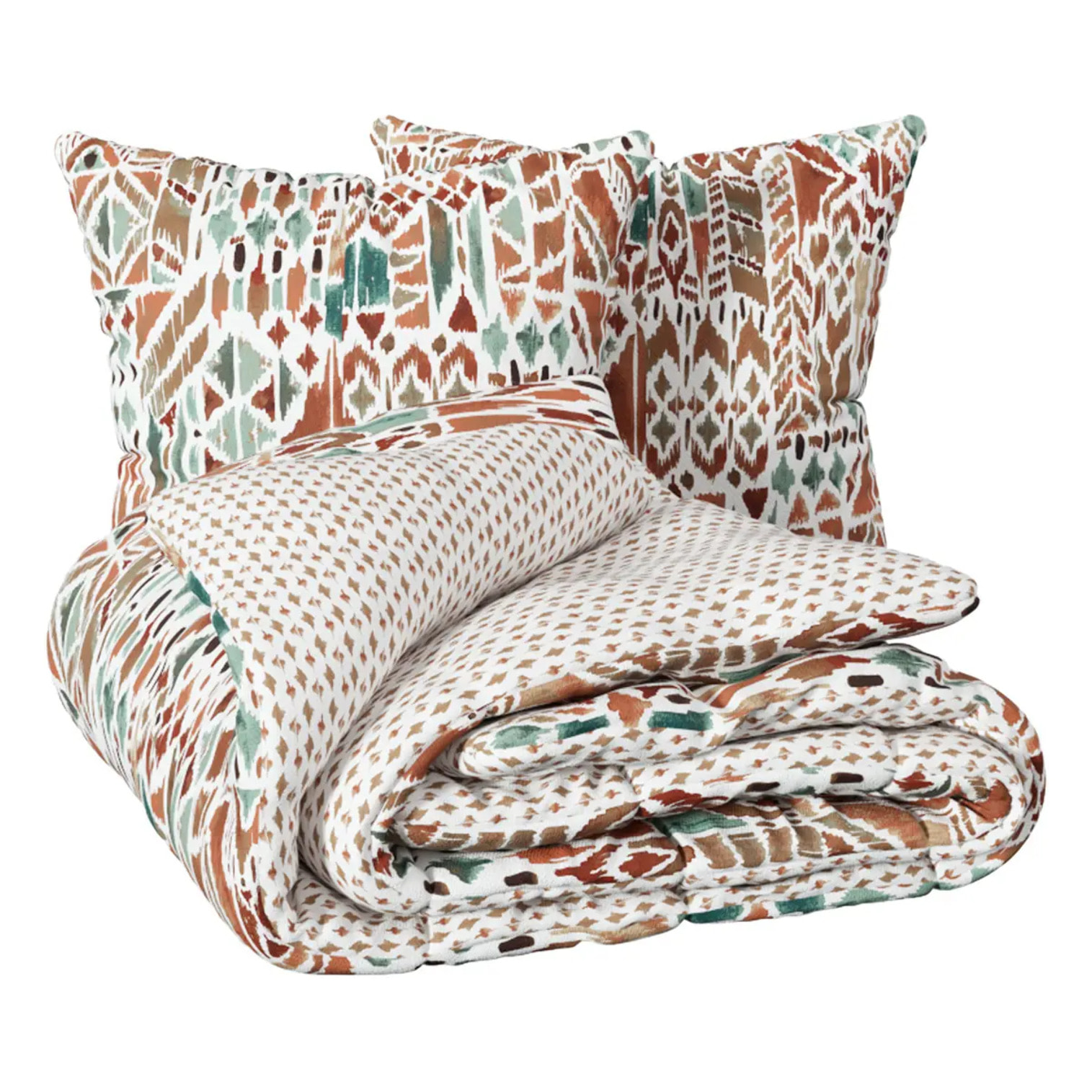 Parure de lit imprimée "Ikat" 240x220cm