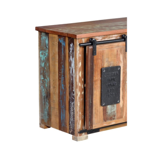 Mueble tv - madera reciclada - 130x40x62cm